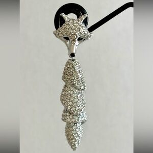 Swarovski Polar Beastiary Fox Drop Dangle/detachable tail Earrings